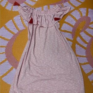 Loft strapless dress with tassels​